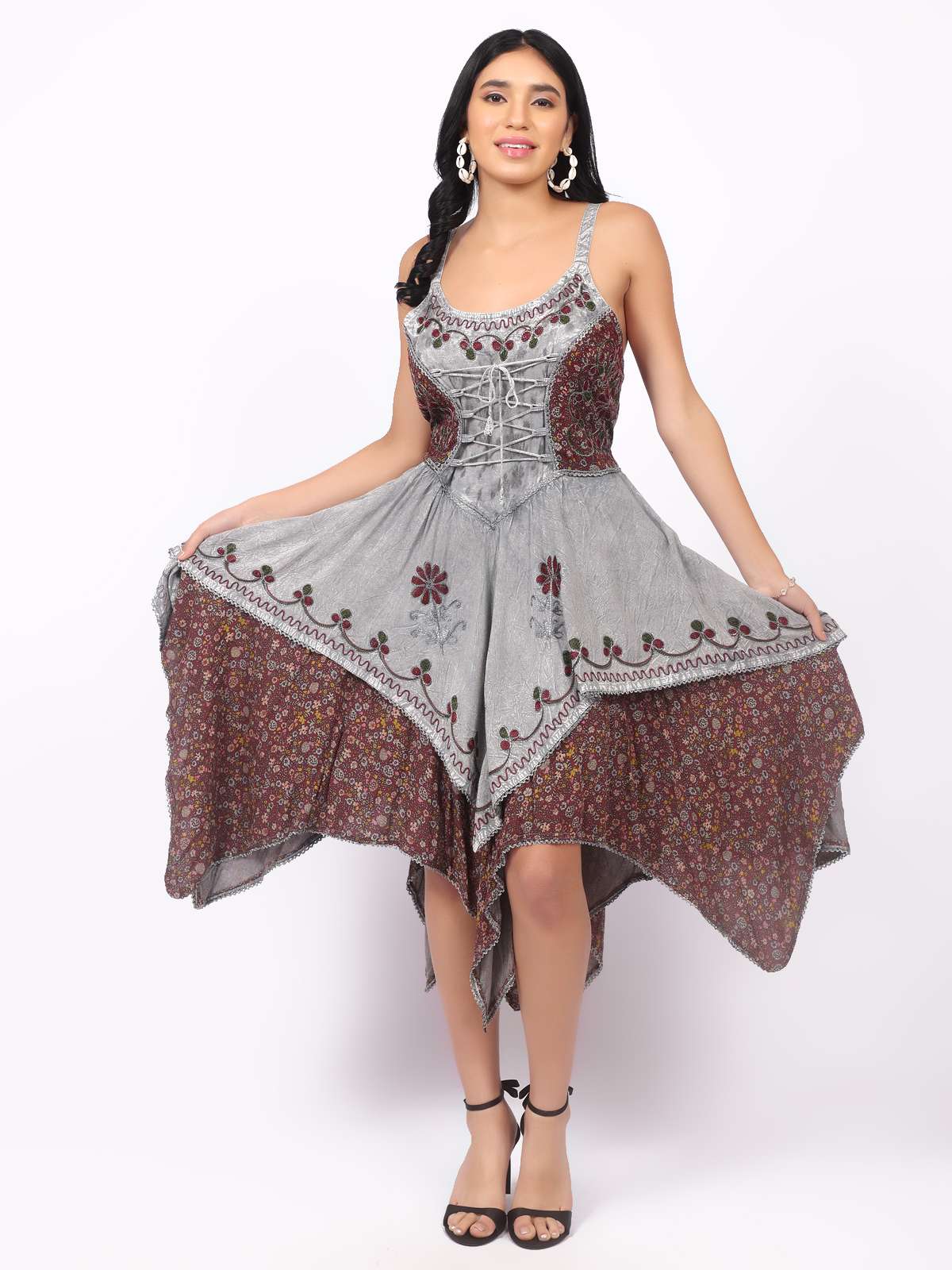Flowy Handkerchief Hem Dress
