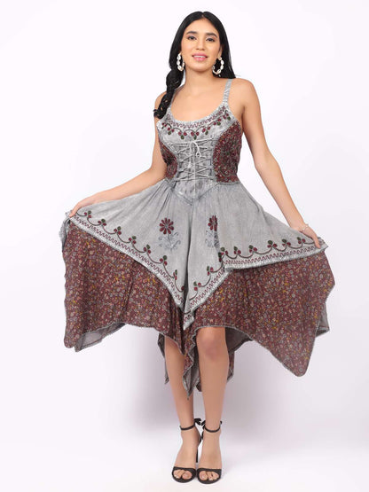 Flowy Handkerchief Hem Dress
