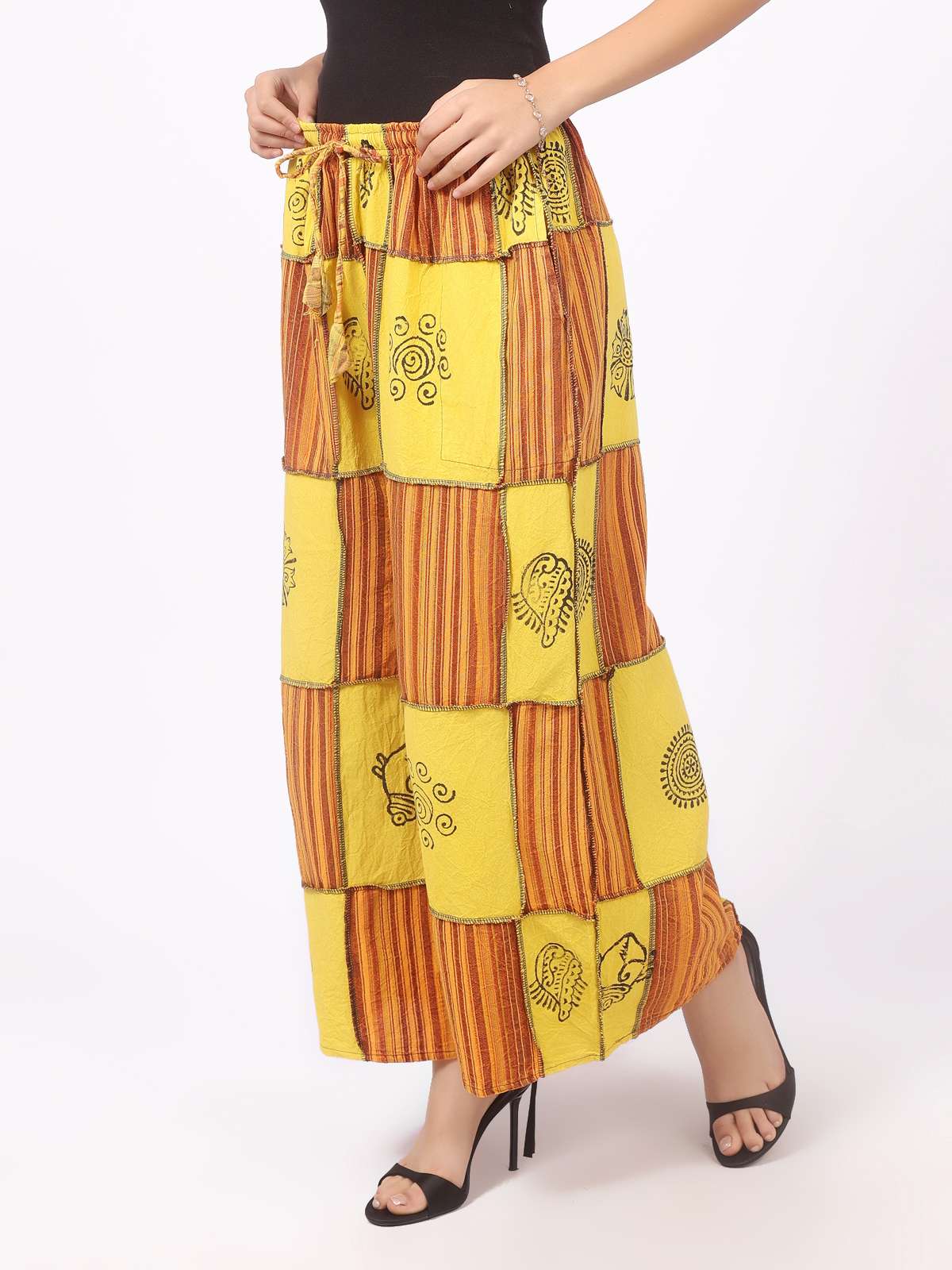 Relaxed Patchwork Pants for Women