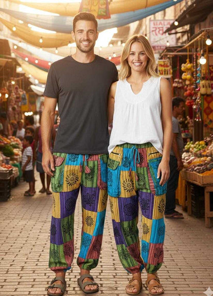 Patchwork Lounge Joggers – Women
