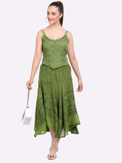 Women’s Boho Embroidered Skirt Pack – 5 Pieces