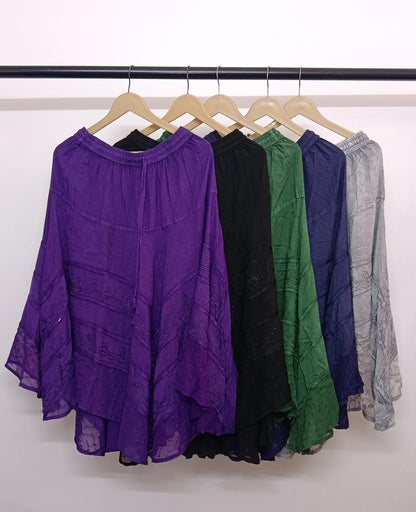 Women’s Boho Embroidered Skirt Pack – 5 Pieces