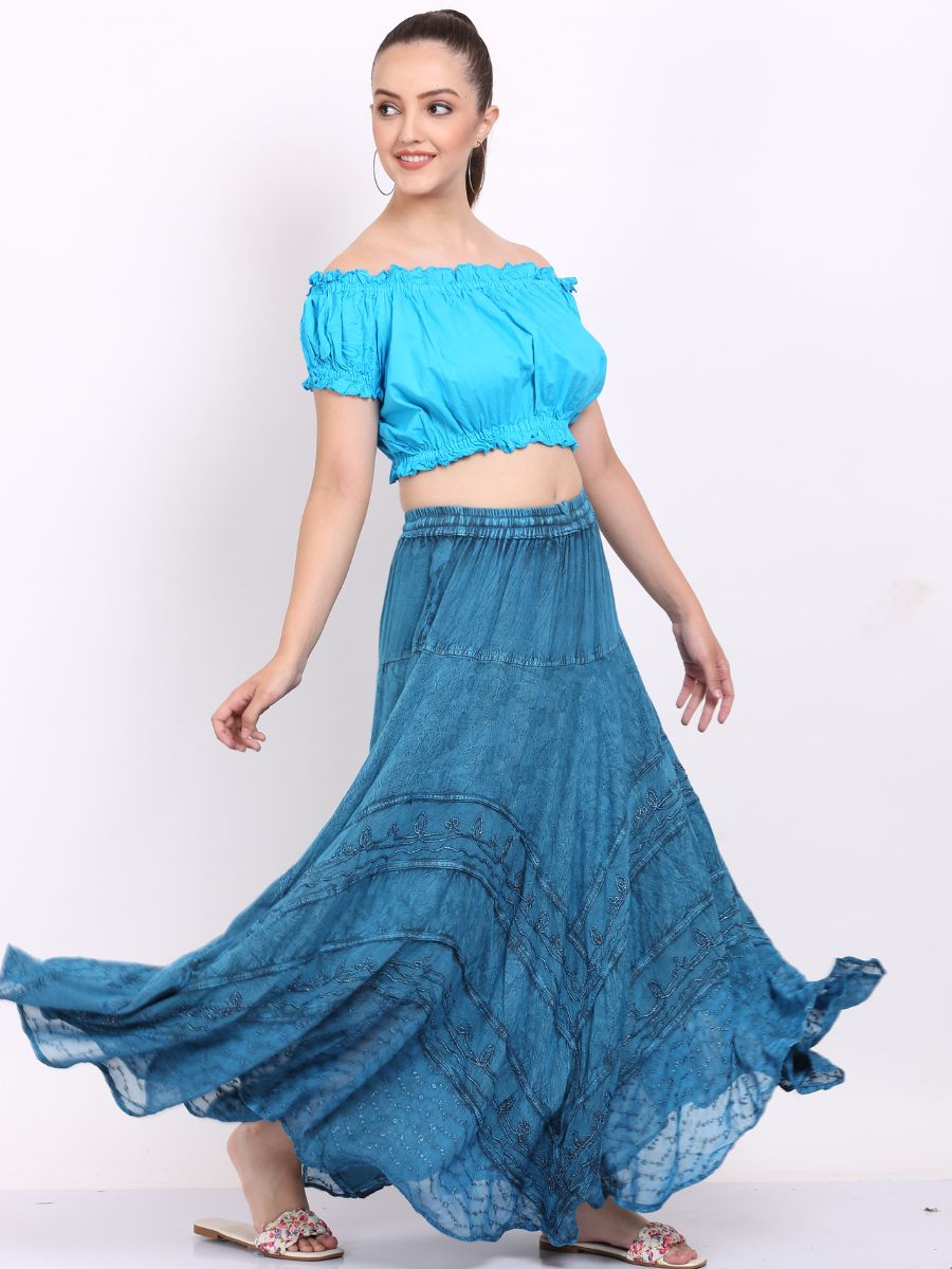 Women’s Rayon Maxi Skirts – 5 Pack