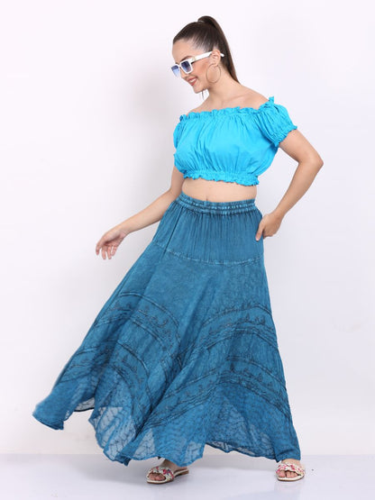 Women’s Rayon Maxi Skirts – 5 Pack