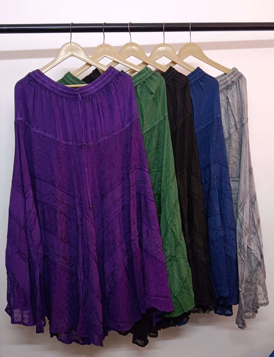 Women’s Rayon Maxi Skirts – 5 Pack