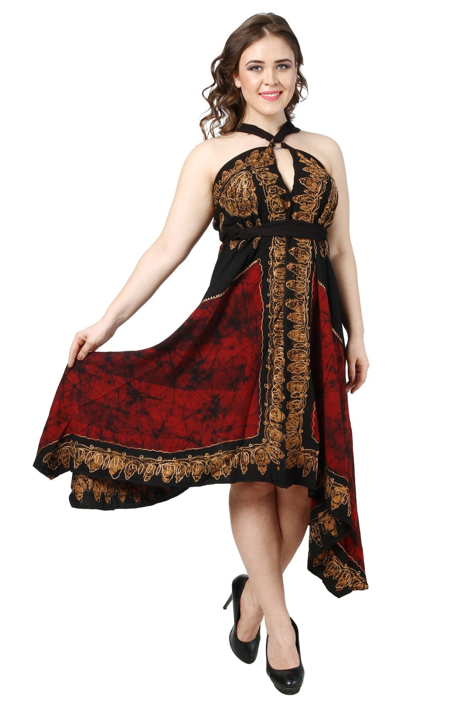 Elegant Batik Wrap Dress