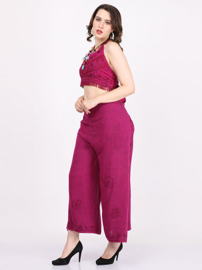 Matching Crop Top & Pants Set