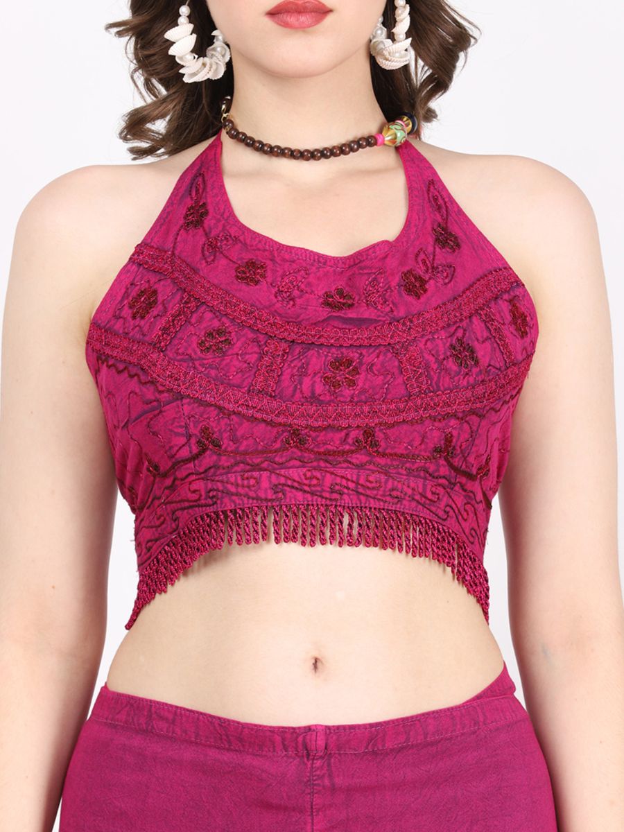 Matching Crop Top & Pants Set