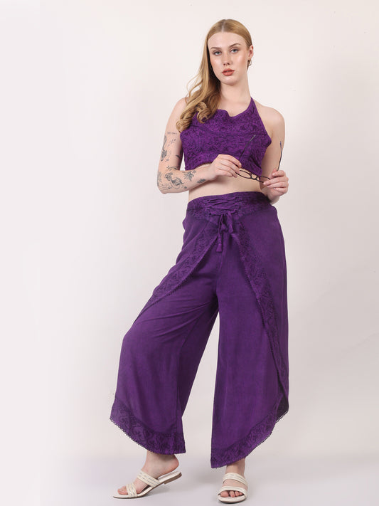 Chic Embroidered Two-Piece Set