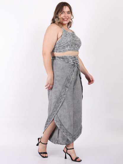 Chic Embroidered Two-Piece Set