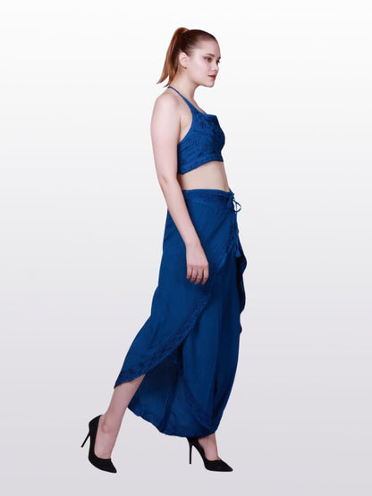 Chic Embroidered Two-Piece Set
