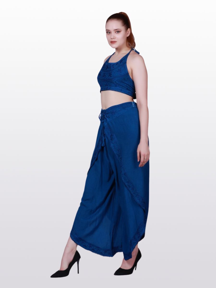 Chic Embroidered Two-Piece Set
