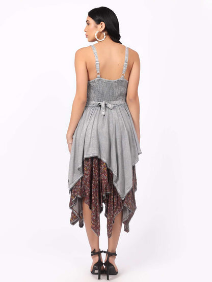 Flowy Handkerchief Hem Dress