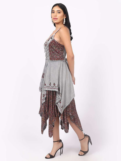 Flowy Handkerchief Hem Dress