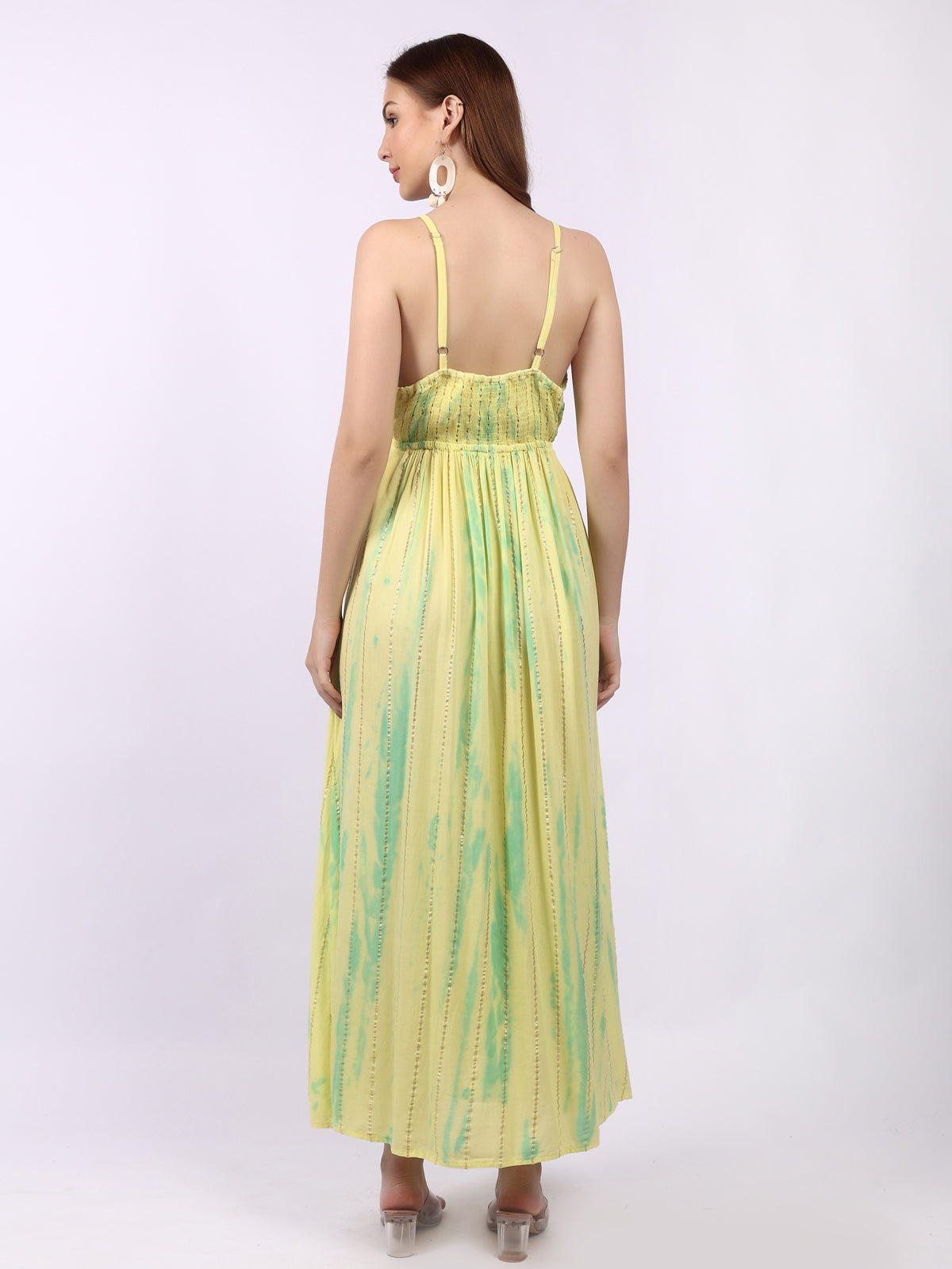Shimmer Lurex Side Slit Dress