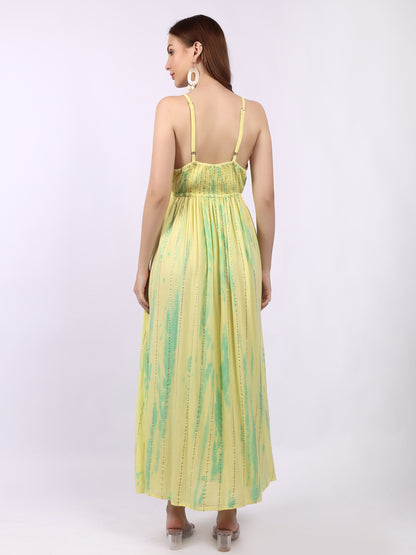 Shimmer Lurex Side Slit Dress