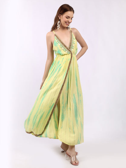 Shimmer Lurex Side Slit Dress