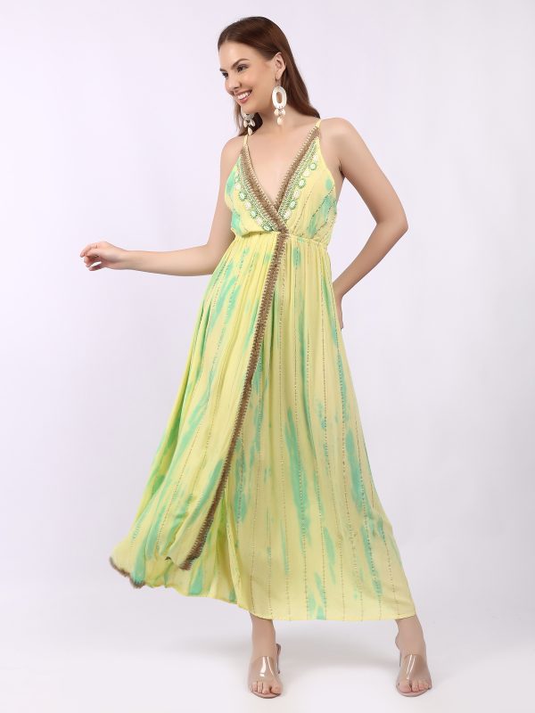 Shimmer Lurex Side Slit Dress