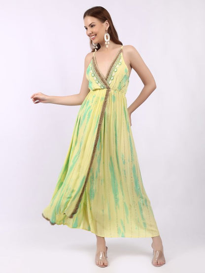 Shimmer Lurex Side Slit Dress