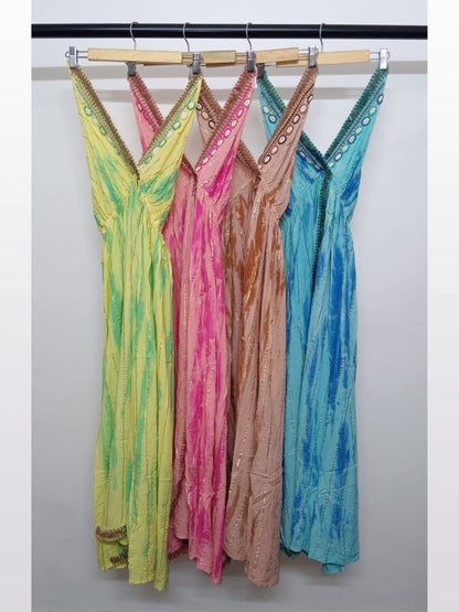 Shimmer Lurex Side Slit Dress