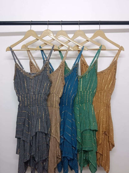 Asymmetrical Lurex Party Dress