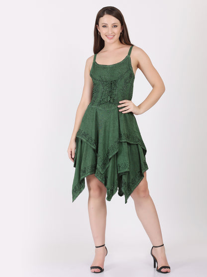 Elegant Lace Corset Midi Dress