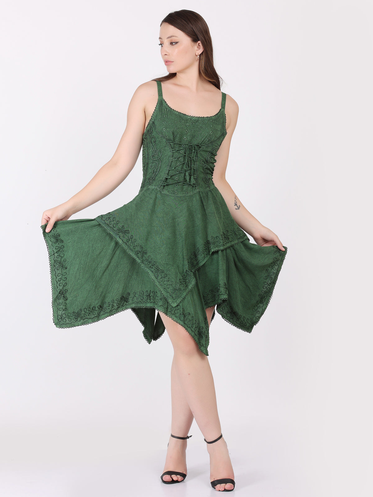 Elegant Lace Corset Midi Dress