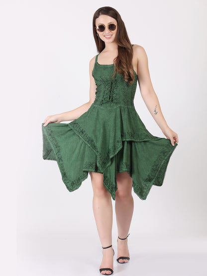 Elegant Lace Corset Midi Dress