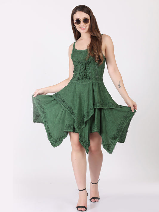 Elegant Lace Corset Midi Dress