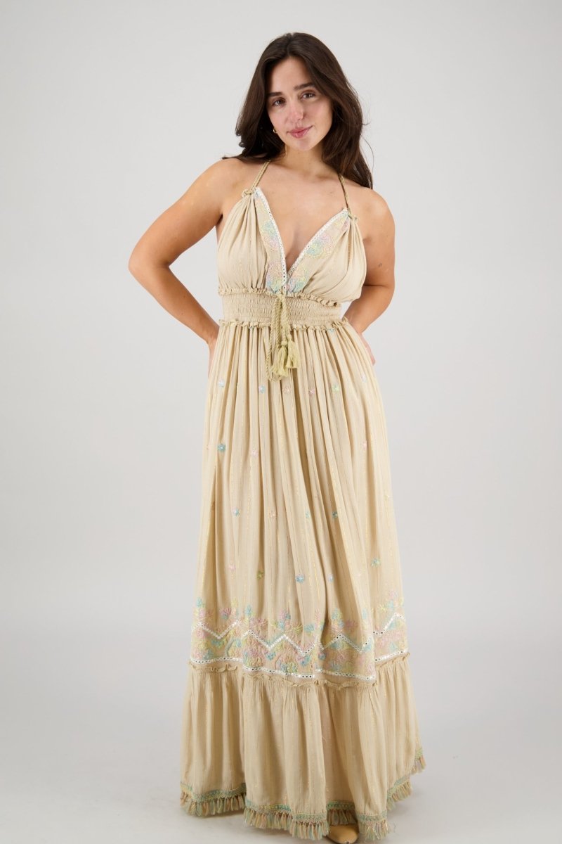 Boho Halter Maxi Dress