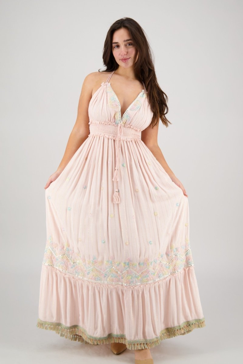 Boho Halter Maxi Dress