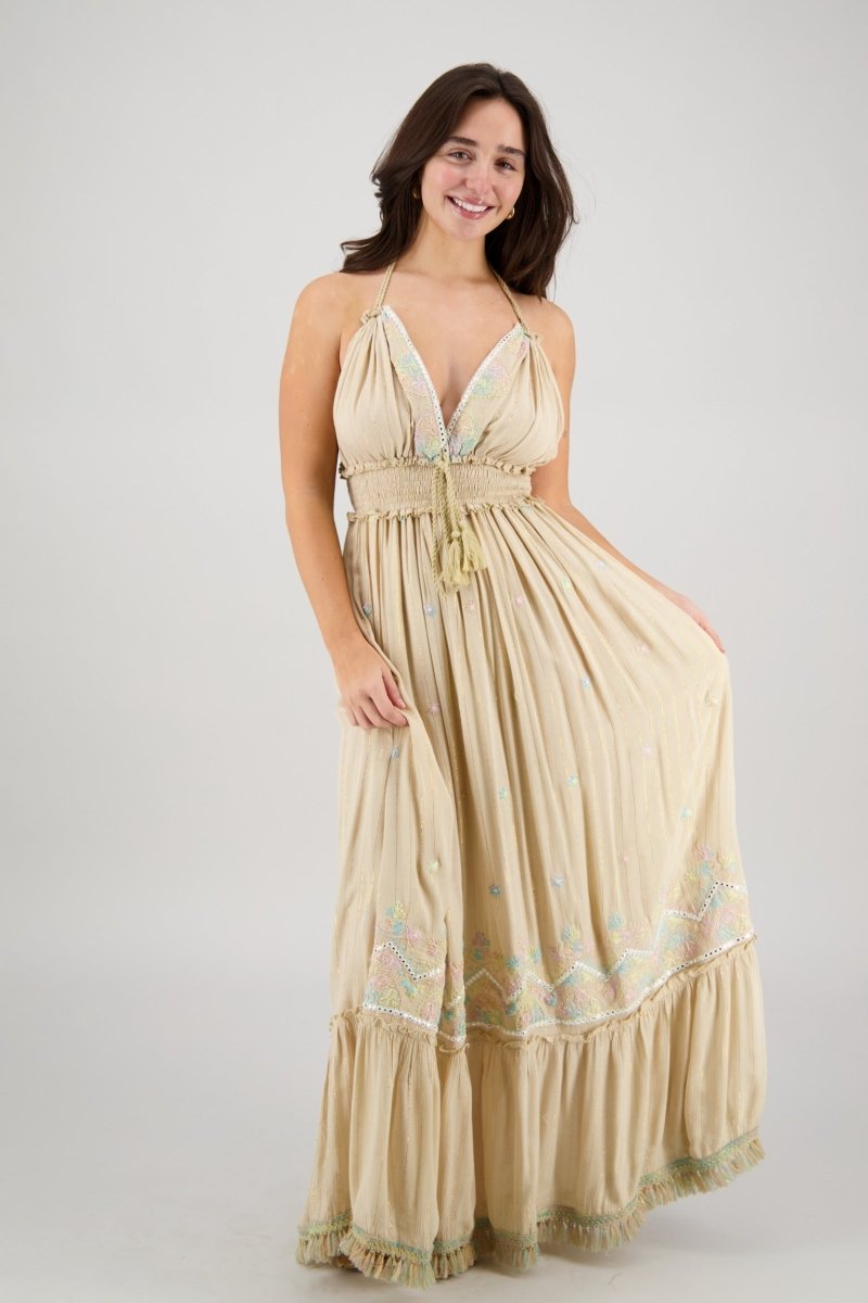 Boho Halter Maxi Dress