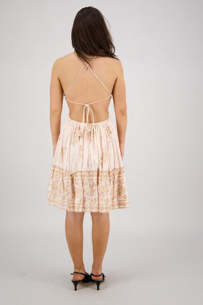 Boho Embroidered Flowy Mini Dress