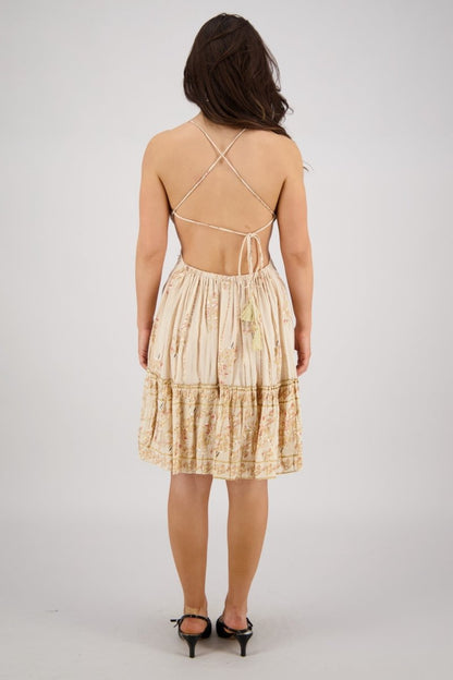 Boho Embroidered Flowy Mini Dress