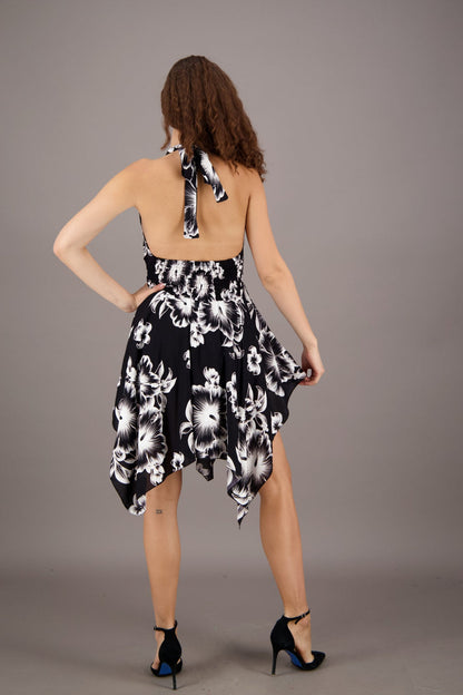 Flowy Floral Halter Dress