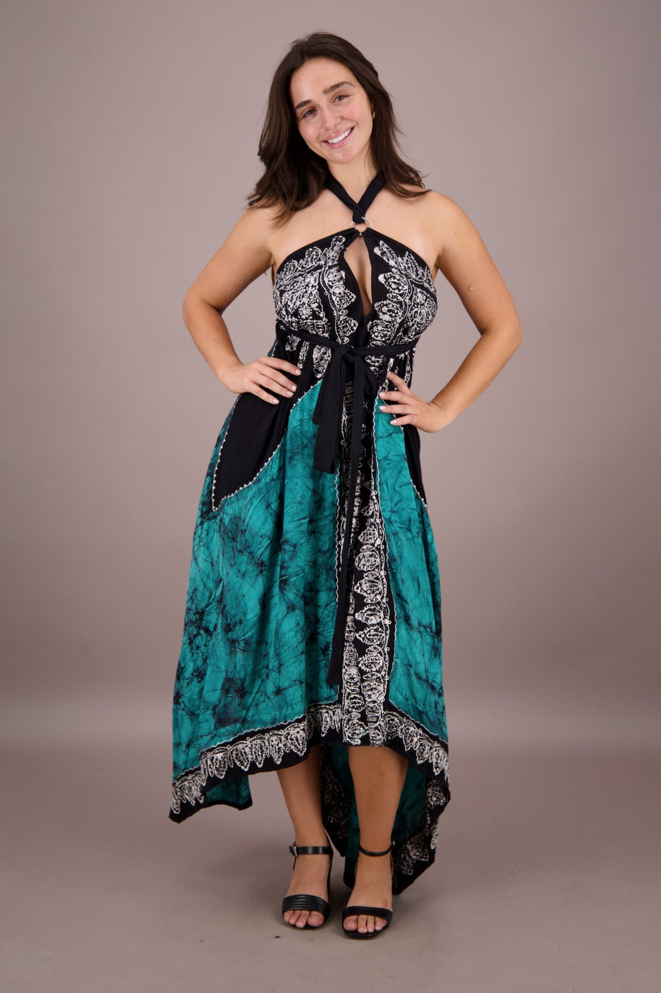 Elegant Batik Wrap Dress