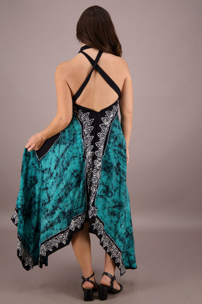 Elegant Batik Wrap Dress