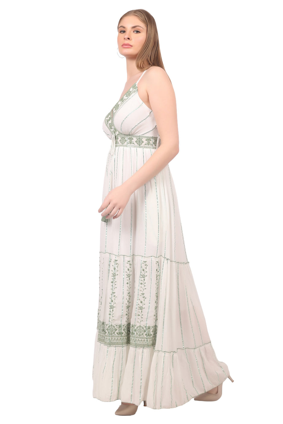 Elegant Bohemian V-Neck Maxi Dress