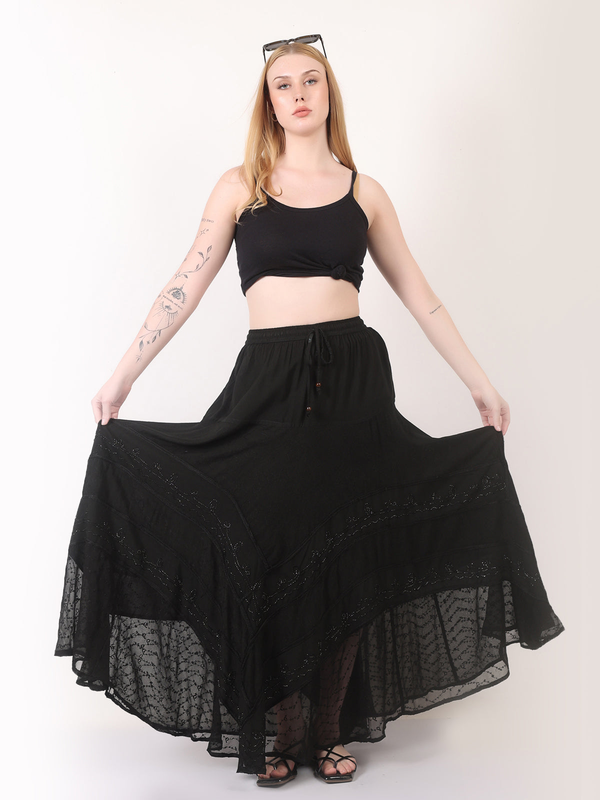 Women’s Rayon Maxi Skirts – 5 Pack