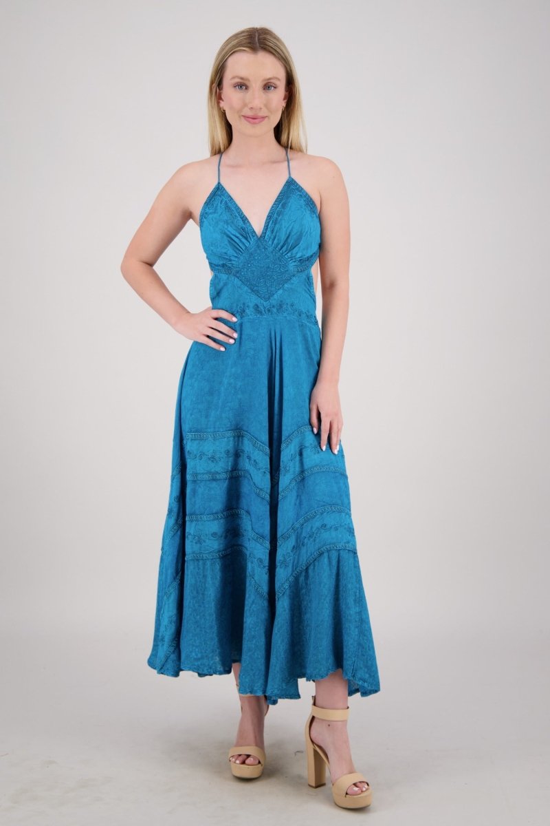 Elegant Halter Maxi Dress