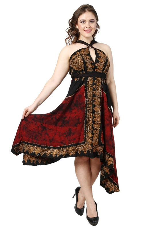 Elegant Batik Wrap Dress