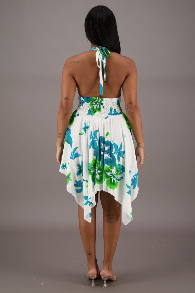 Flowy Floral Halter Dress