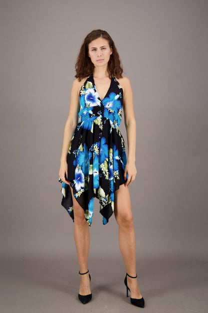 Flowy Floral Halter Dress