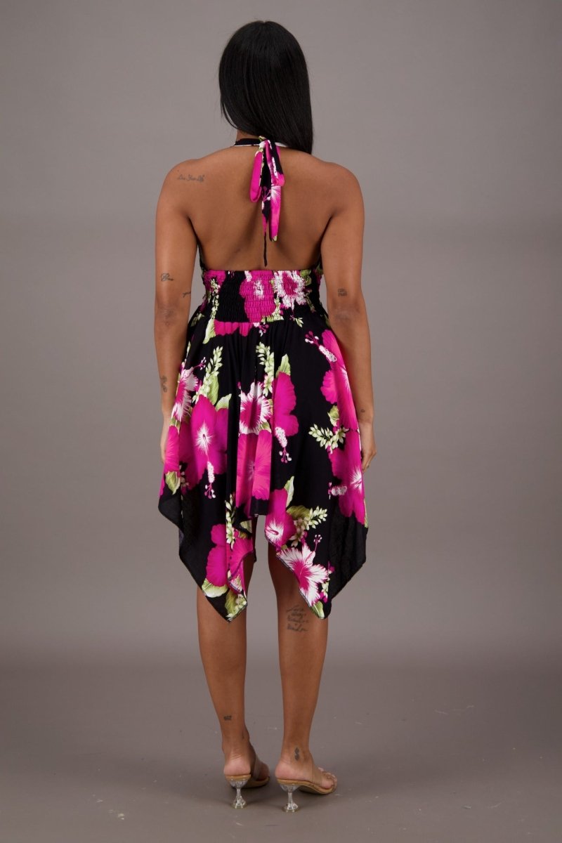 Flowy Floral Halter Dress