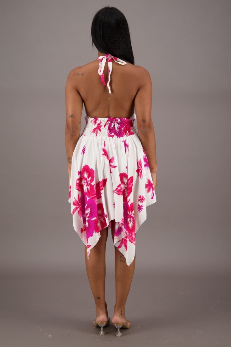 Flowy Floral Halter Dress