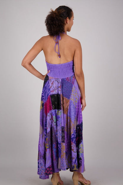 Halter Neck Patchwork Dress